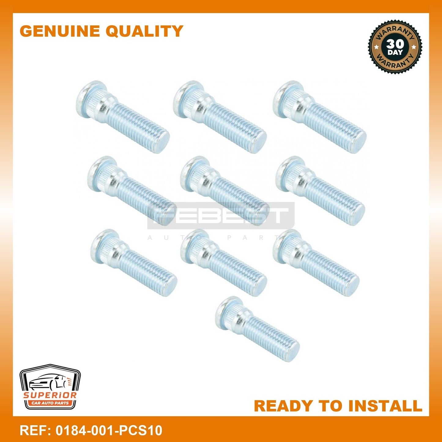 FEBEST 2004-2011 Toyota Yaris Wheel Stud 0184-001-PCS10