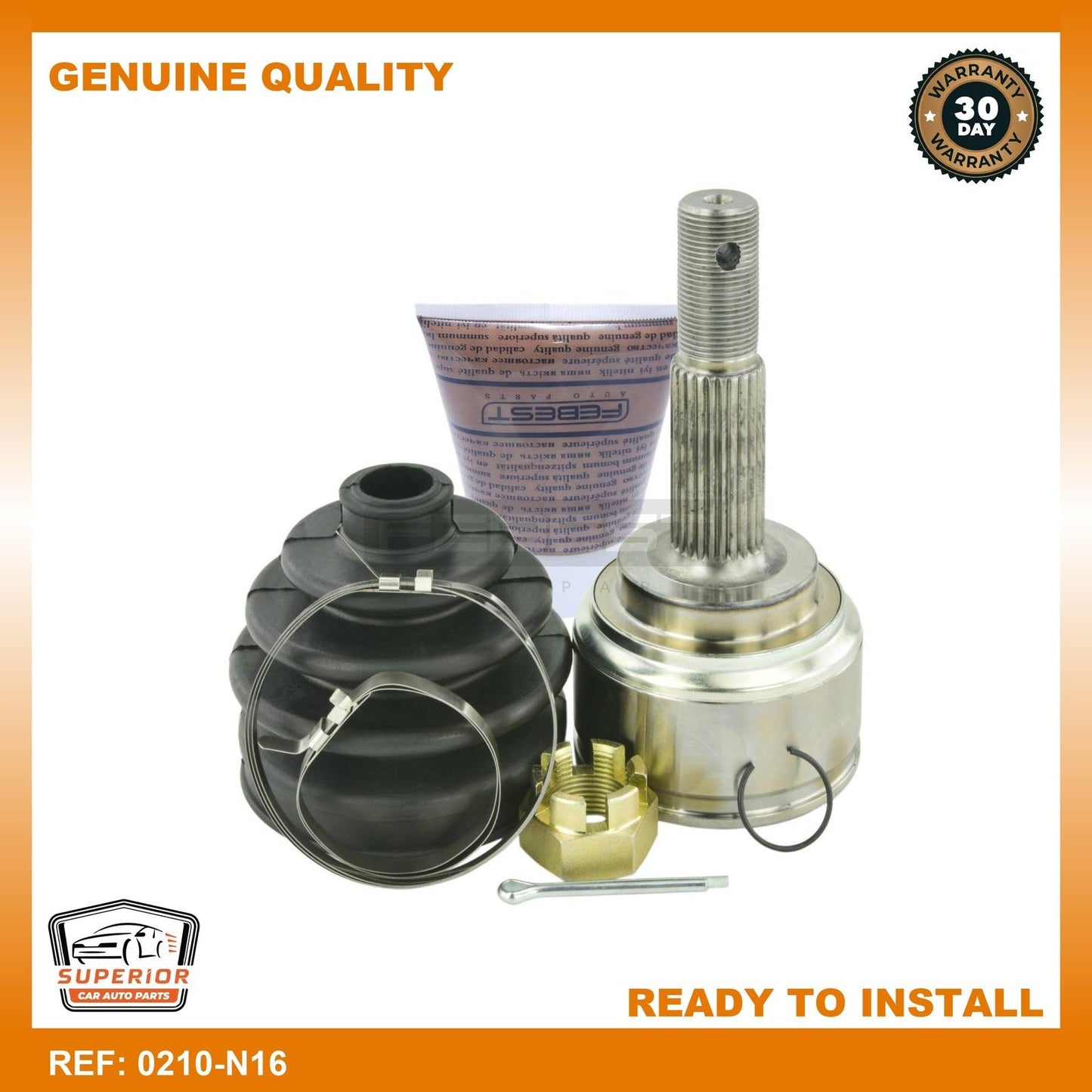 FEBEST 2001-2005 Nissan Almera Outer CV Joint 0210-N16