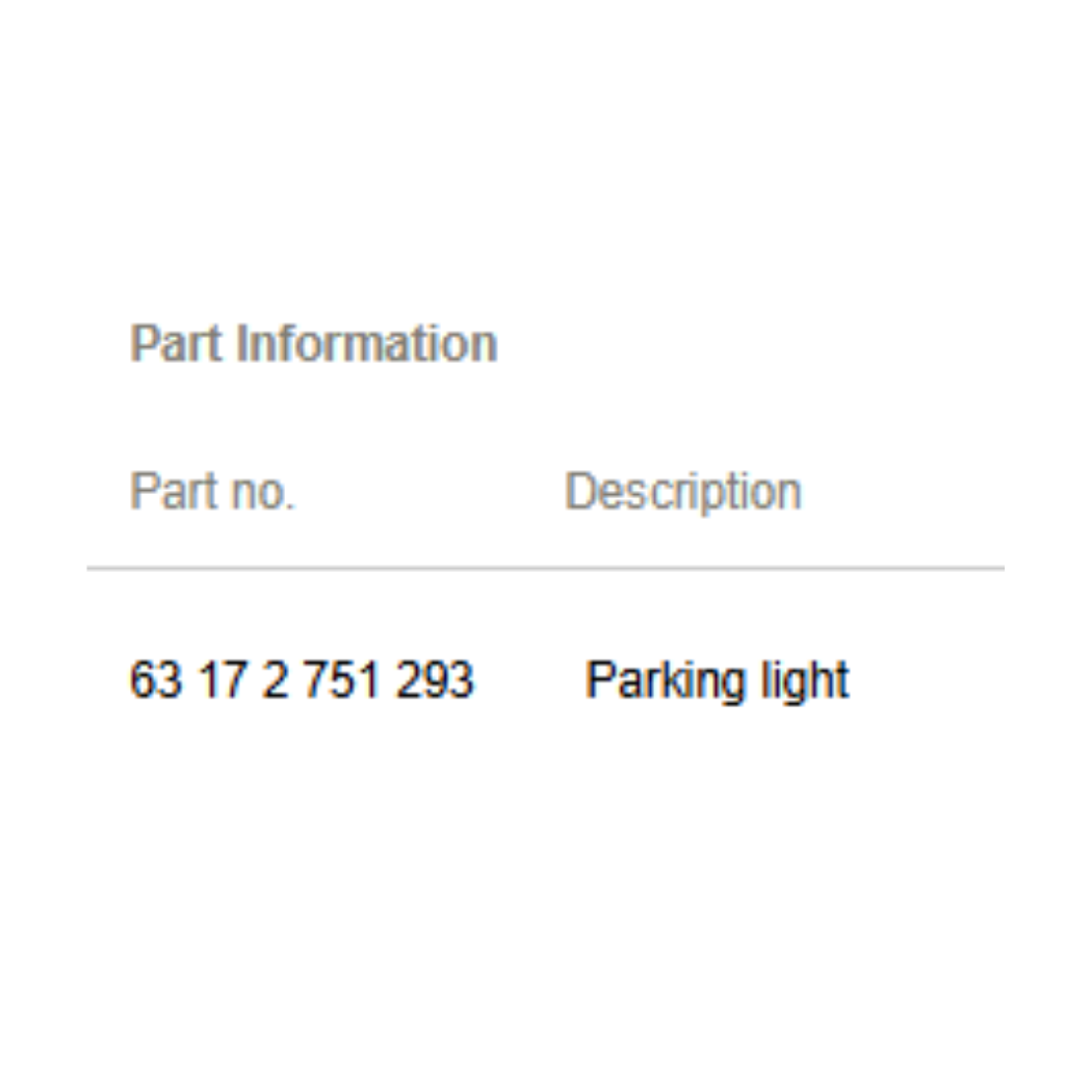 2007–2015 Mini Cooper Front Parking / Position Light OEM 63172751293