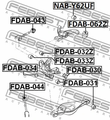 FEBEST 2011-2019 Ford Explorer Rear Knuckle Bushing FDAB-033Z