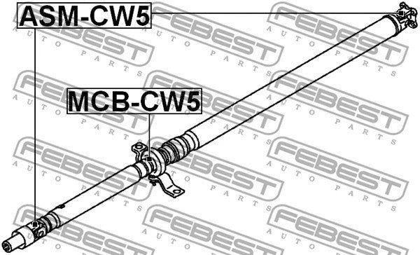 FEBEST PEUGEOT, MITSUBISHI, CITROEN DRIVE SHAFT BEARING (REPAIR KIT) - MCB-CW5