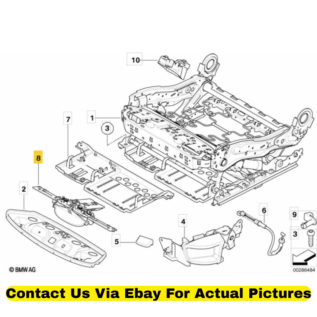 2012 BMW X6 Mechanical System Thigh Support Used OEM 52107143536