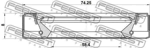 FEBEST FORD Drive Shaft Oil Seal 95GEY-60740808C
