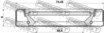 FEBEST FORD Drive Shaft Oil Seal 95GEY-60740808C