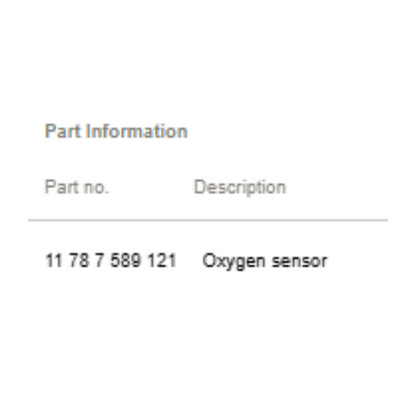 2011–2016 BMW 520i Upstream Oxygen Sensor OEM 11787589121