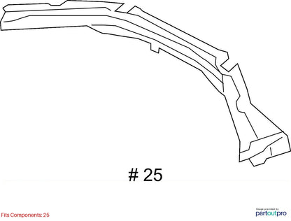 2014 Audi A6 A-pillar Reinforcement Cover OEM 4G0806393A