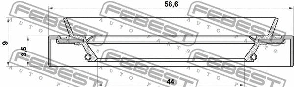 FEBEST 1991-1996 INFINITI G20 Steering Knuckle Seal 46x58.5x3.5x9 NOS-P11