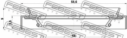 FEBEST 1991-1996 INFINITI G20 Steering Knuckle Seal 46x58.5x3.5x9 NOS-P11