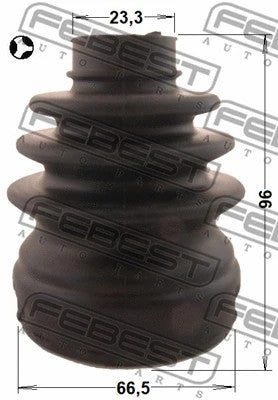 FEBEST 2004-2011 Chevrolet Aveo Boot Inner CV Joint Kit 66.5x96x23.3 1015-T255T