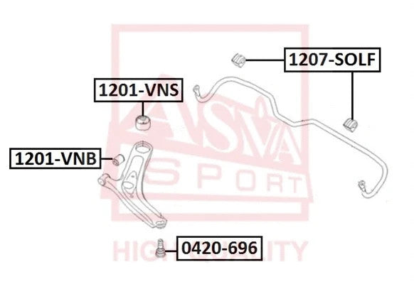 Febest 2000-2006 Hyundai Accent Ball Joint Front Lower Arm 0420-696