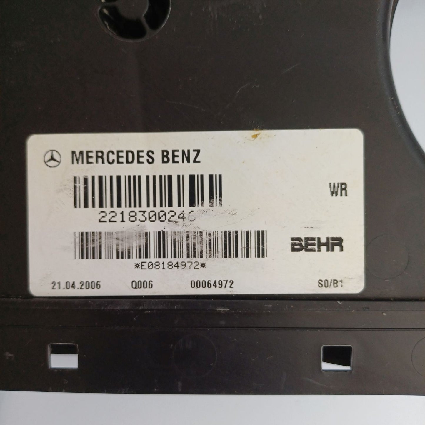 2006-2013 Mercedes-Benz CL Rear Right Passenger Leg Air Duct 2218300246