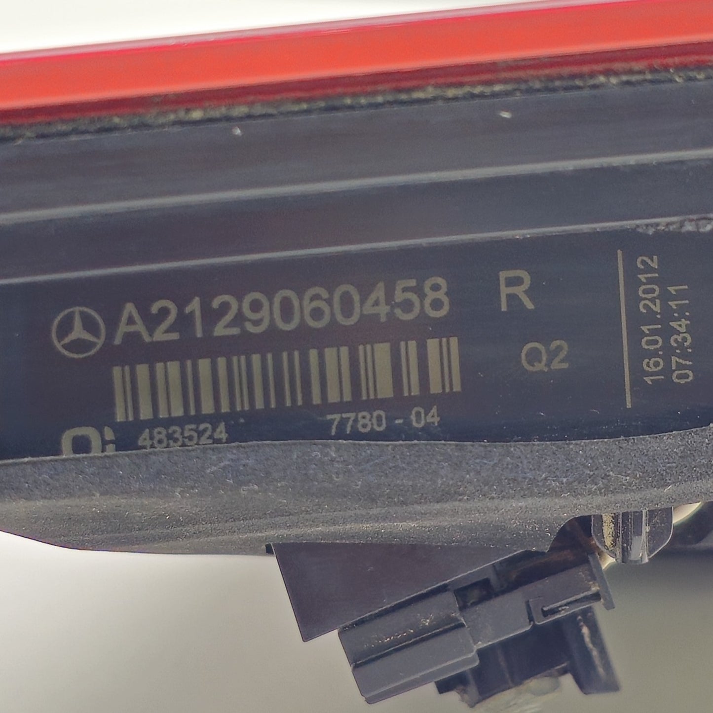 2010-2013 Mercedes-Benz E350 REAR TAILLIGHT IN TRUNK RIGHT SIDE A2129060458