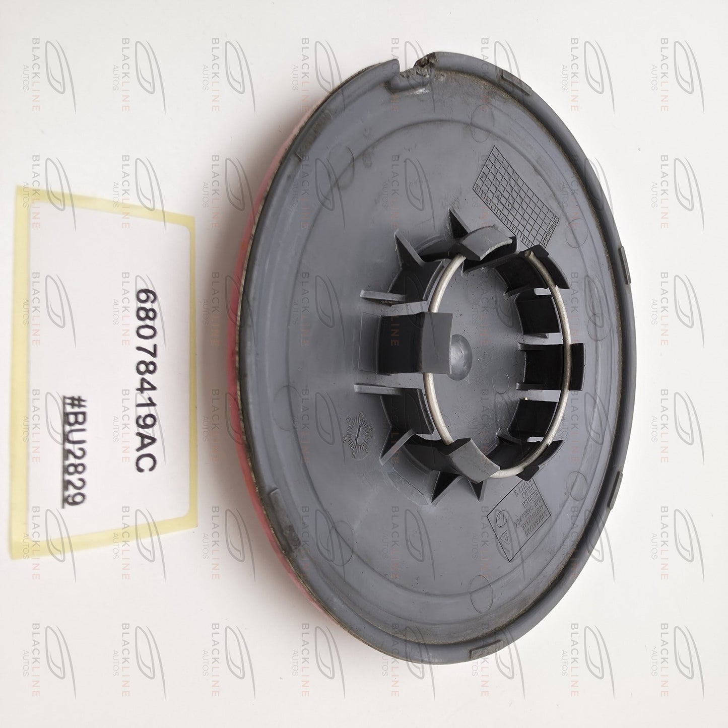2012-2019 Fiat 500 Wheel Center Cap Black and Red 68078419AC