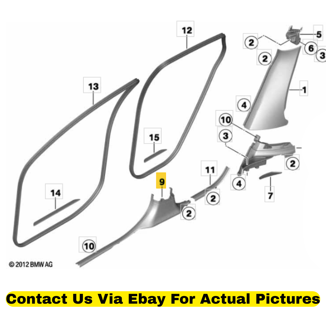 2012 BMW Front Door Entrance Cover Strip Pair Used OEM 51479147985 51479147986