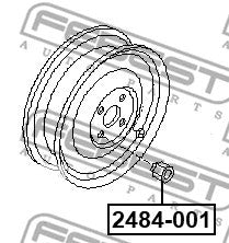 FEBEST NISSAN Wheel Bolt 2485B-001