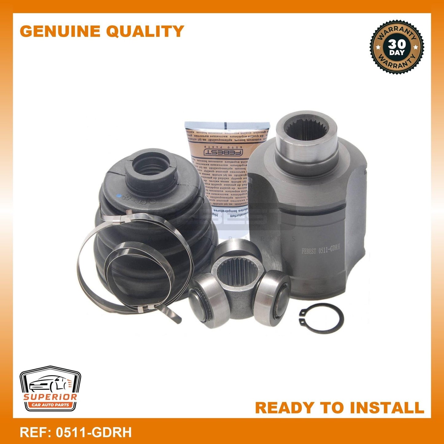 FEBEST 1987-1992 Mazda 626 Inner CV Joint Right 0511-GDRH