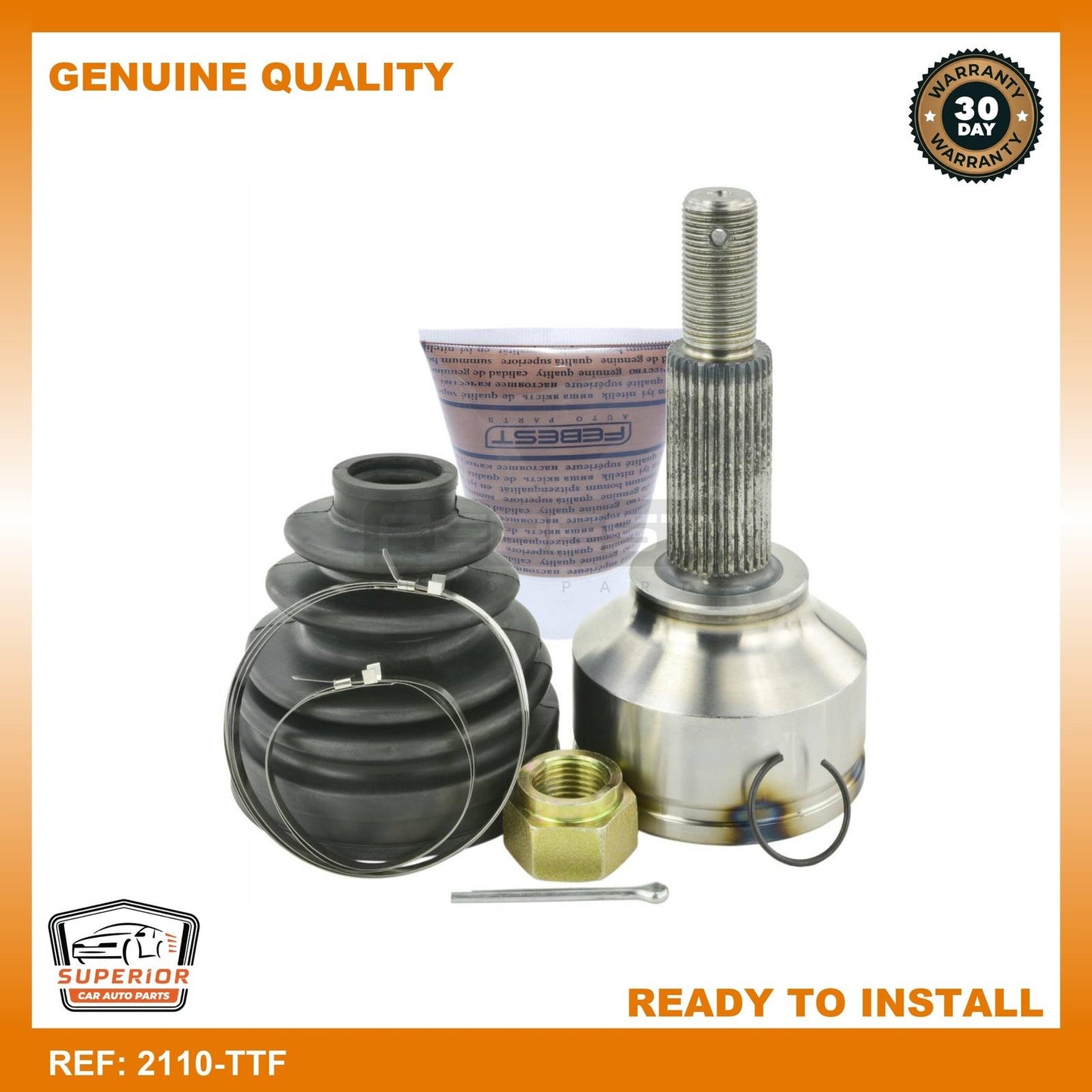 Febest 2015-2016 Ford Transit Outer Cv Joint 2110-TTF