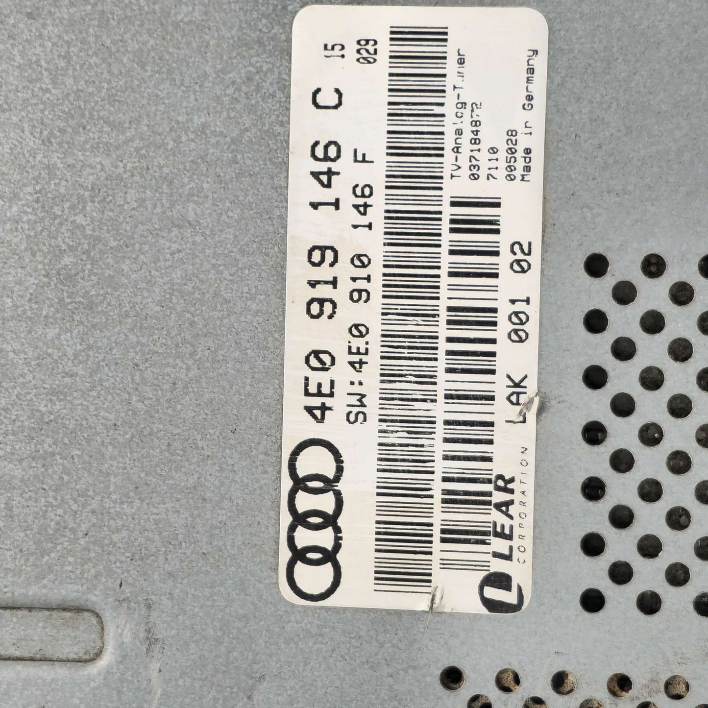 2002-2009 Audi A8 TV Tuner Receiver 4E0919146C