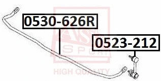 FEBEST 1988-1992 Mazda MX-6 Stabilizer Bar 0530-626R