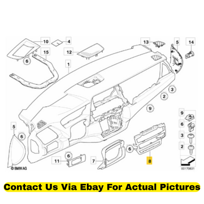 2012 BMW X6 Center Covering Trim Used OEM 51456967464