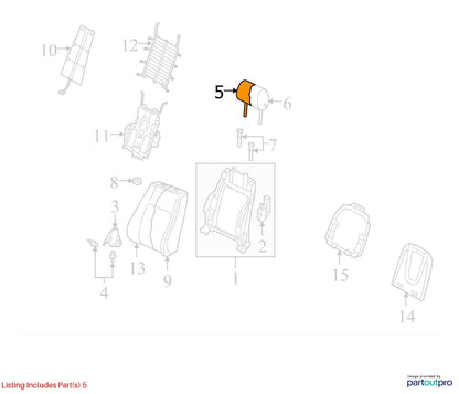 2012 Audi A4 Headrest without Cushion (Upper) Used OEM 8K0881905A