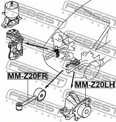 FEBEST MITSUBISHI FRONT ENGINE MOUNT - MM-Z20FR