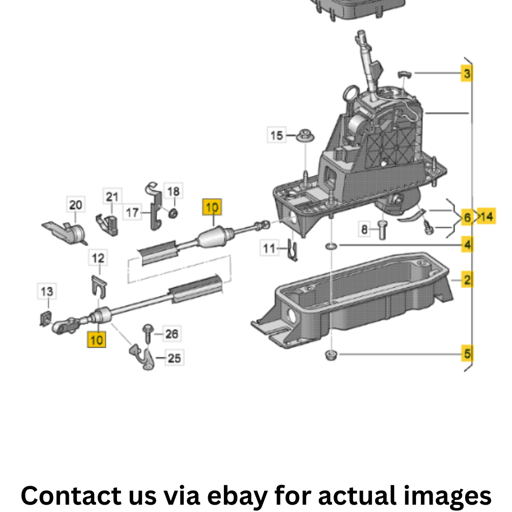 2013 Volkswagen Jetta Gear Selector Mechanism Used OEM 5K1713025CE