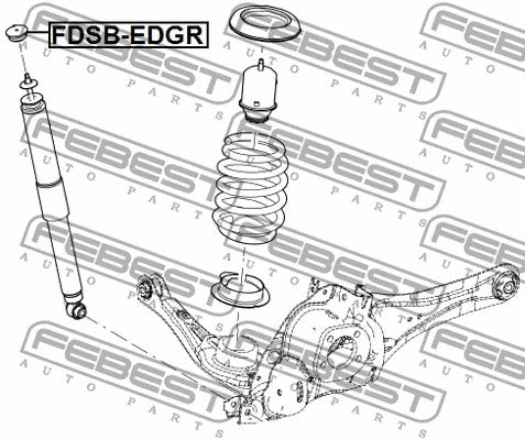 FEBEST 2007-2014 Ford Edge Rear Shock Absorber Bushing D10.5 FDSB-EDUPR