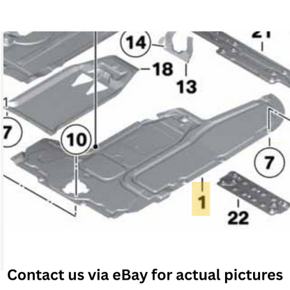 2011–2016 BMW 520i Center Underfloor Coating USED OEM 51757207147