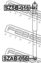 FEBEST 2007-2014 Suzuki Swift Rear Shock Absorber Bushing SZAB-056