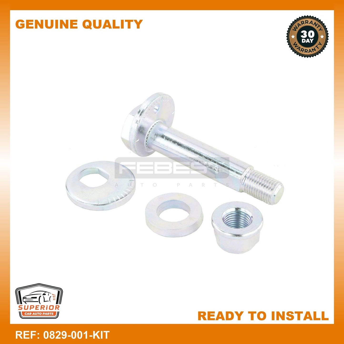 Febest Repair Kit Camber Adjusting Eccentric Bolt 0829-001-KIT
