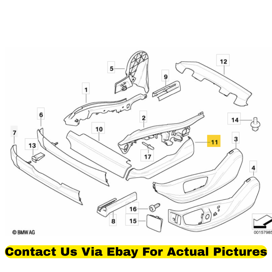 2012 BMW X6 Upper Rail Exterior Finisher Right & Left Used OEM 52107162223/224