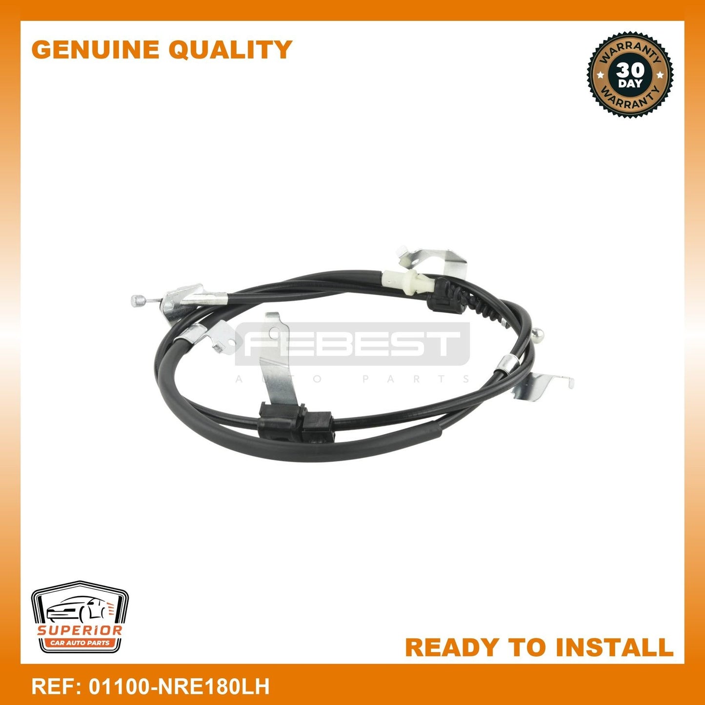 Febest 2009-2018 Toyota RAV4 Parking Brake Cable 01100-NRE180LH