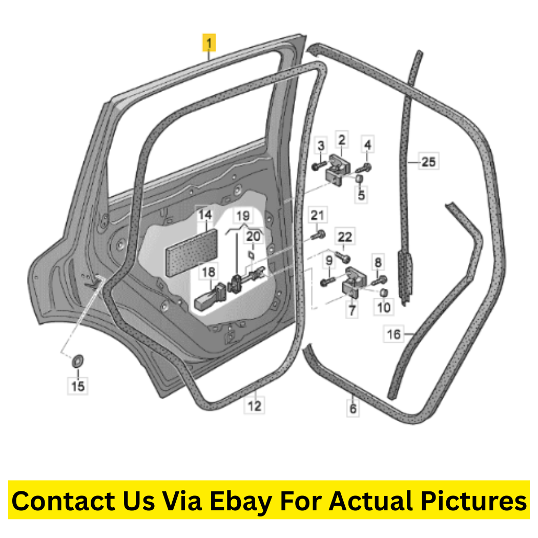 2012 Volkswagen Touareg Rear Left Door Shell Used OEM 7P0833055