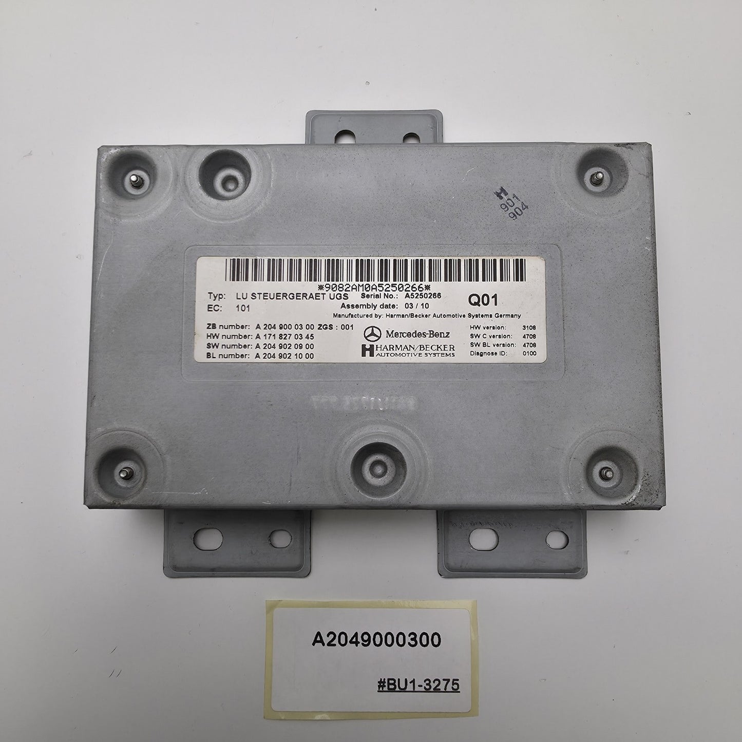 2007-2013 Mercedes-Benz S550 Multimedia Interface Control Module A2049000300