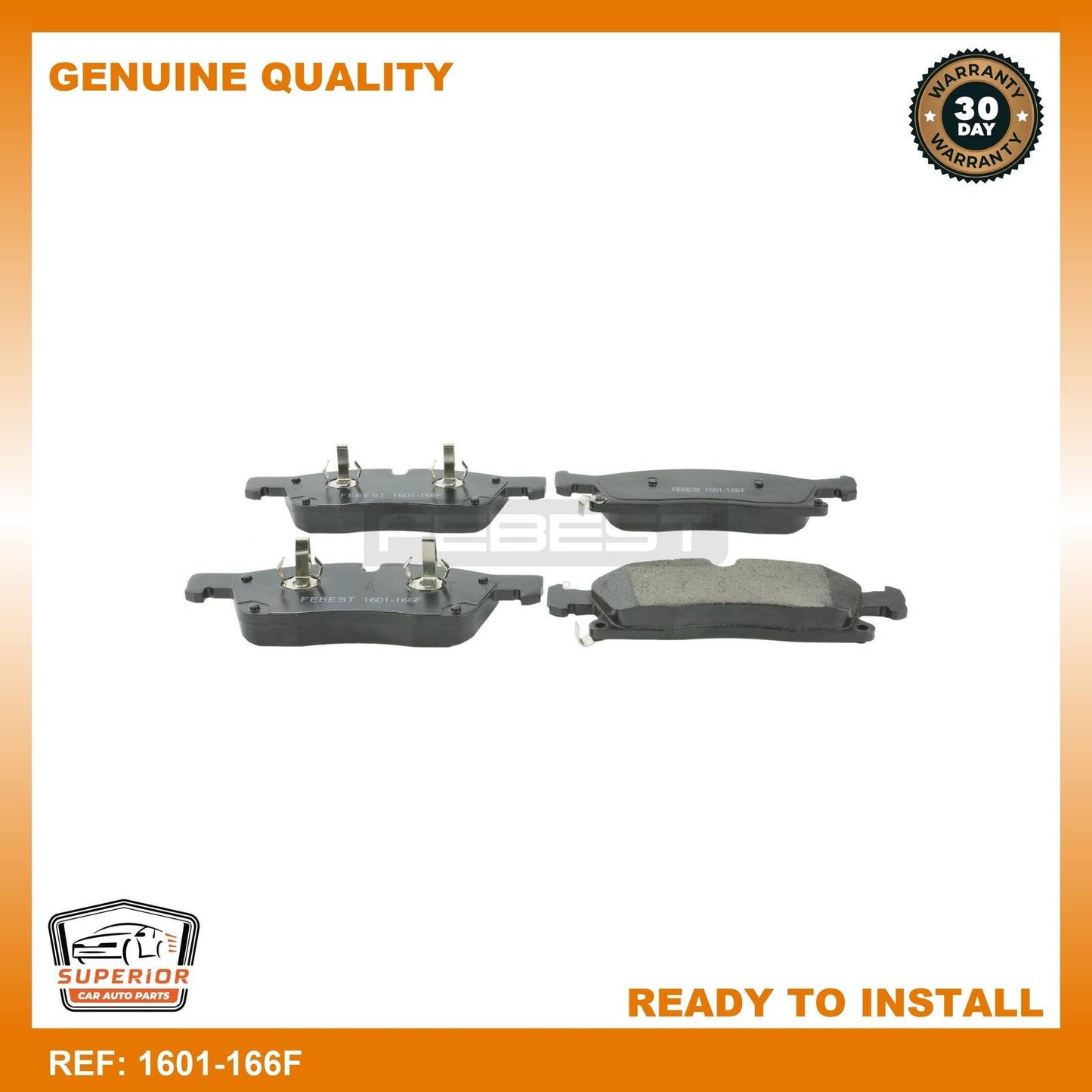 FEBEST CHRYSLER Brake Pad Set 1601-166F