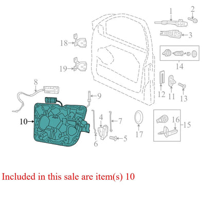 2015 Jeep Grand Cherokee Right Front Door Panel Carrier Used OEM 68079290AC