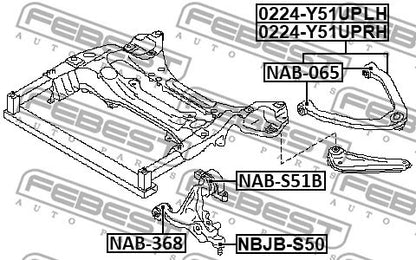 FEBEST 2018 INFINITI Q70 Left Upper Front Arm 0224-Y51UPLH