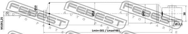 FEBEST SSANGYONG Rear Shock Absorber 14110-009R