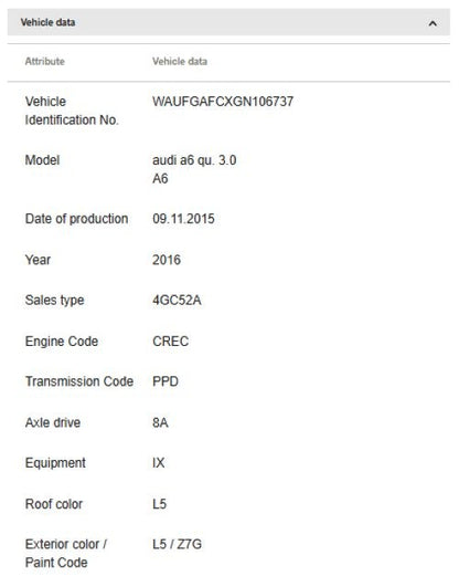 Audi 2012-2018 Audi A6 Door Belt Molding 4G08537632ZZ