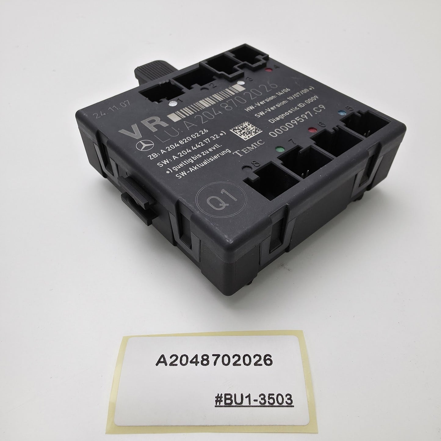 2007-2014 Mercedes-Benz S204 Front Right Door Control Unit Module A2048702026