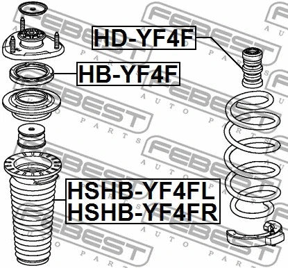 FEBEST 2009-2015 Honda Pilot Front Shock Absorber Boot HSHB-YF4FR
