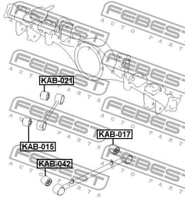 Febest 2003-2006 Kia Sorento Bushing, Rear Trailing Arm KAB-042