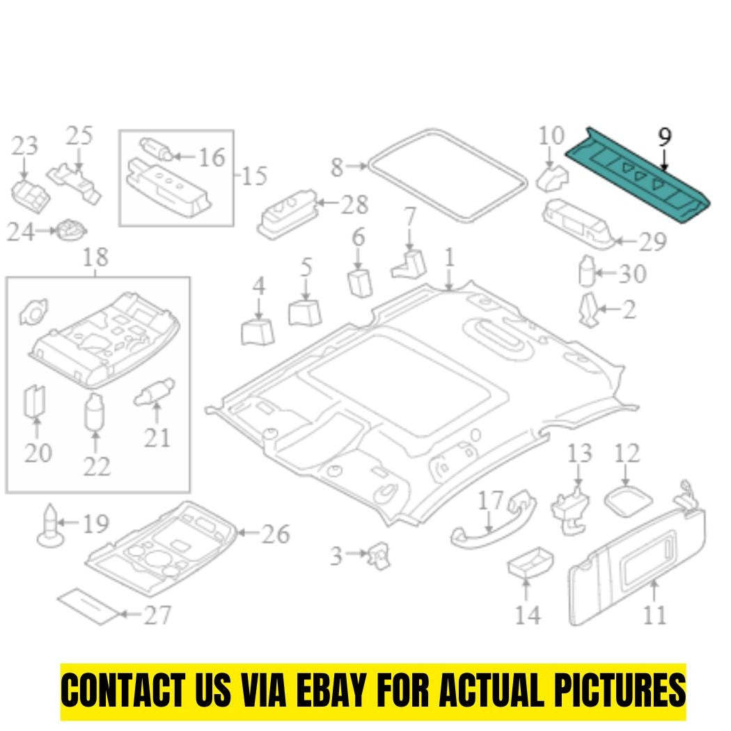 Audi 2009-2023 Q5 Roof Opening Trim 8R0867839B4PK