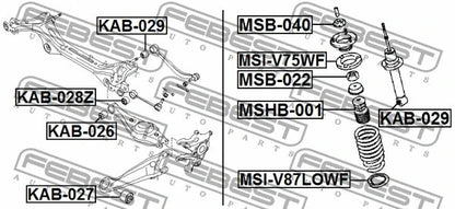 FEBEST 2006-2010 Kia Sedona Rear Rod Bushing KAB-029