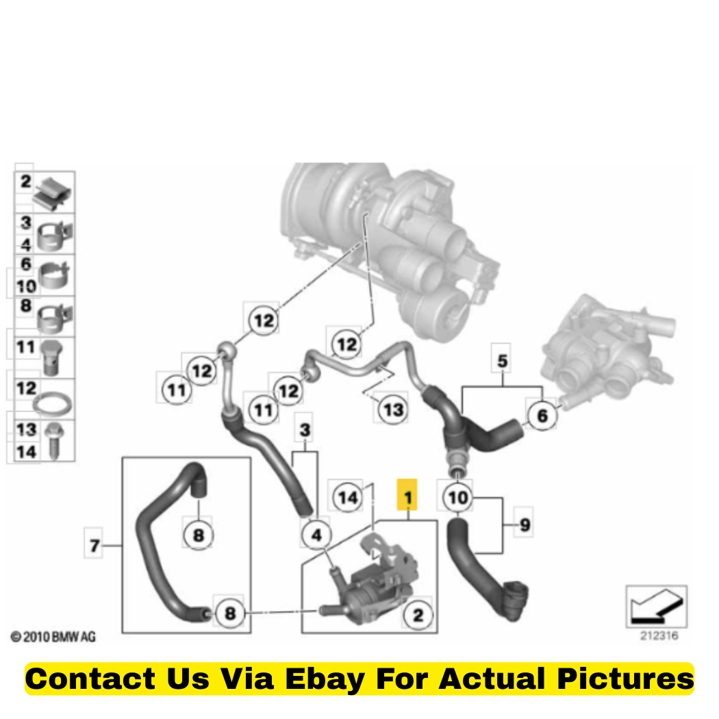 2012 Mini Cooper Countryman Auxiliary Water Pump Used OEM 11538843817