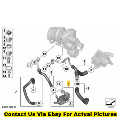 2012 Mini Cooper Countryman Auxiliary Water Pump Used OEM 11538843817