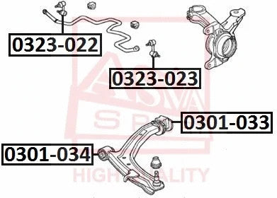 FEBEST 2002-2006 Acura RSX Front Left Stabilizer Link 0323-023