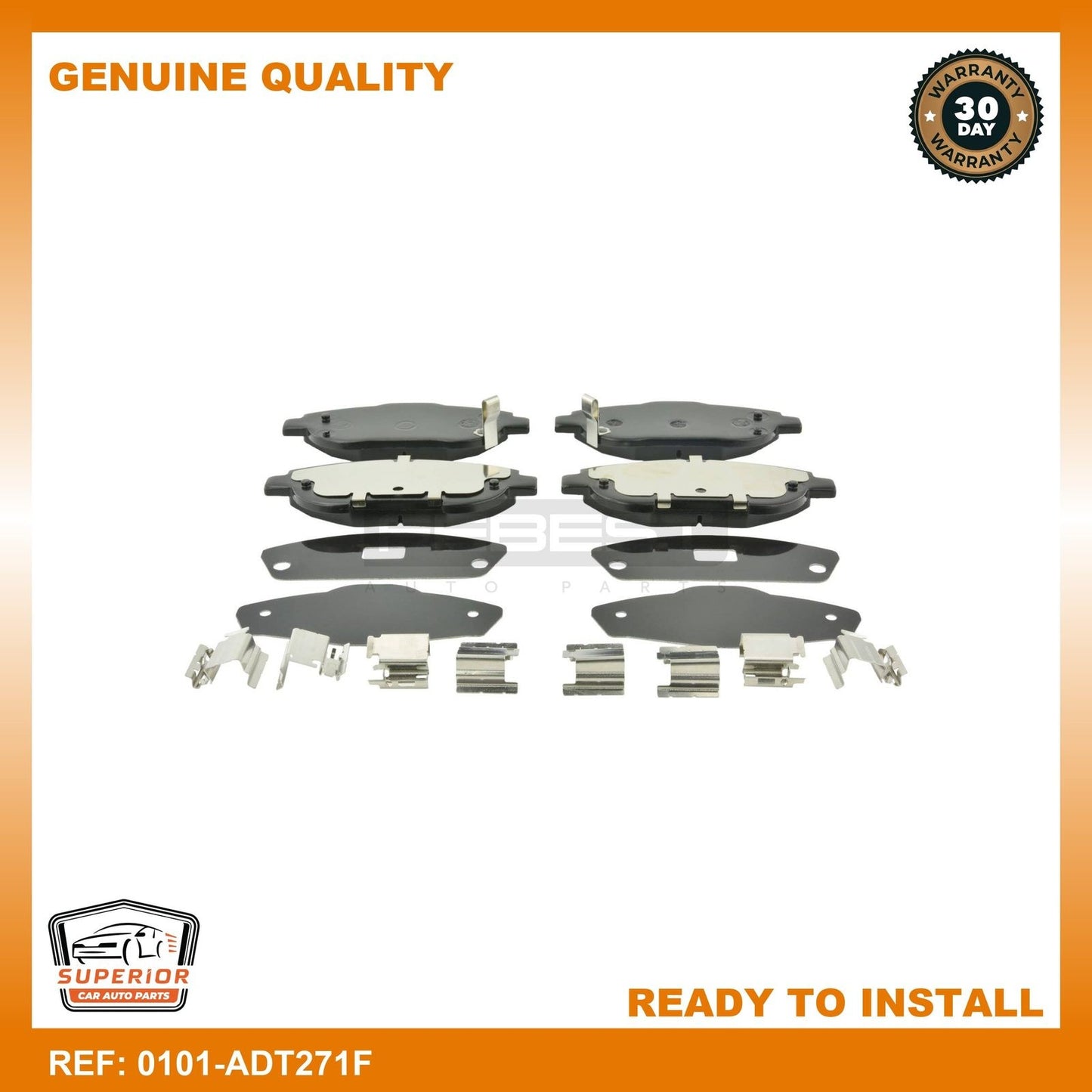 FEBEST TOYOTA Pad Kit, Disc Brake, Front 0101-ADT271F