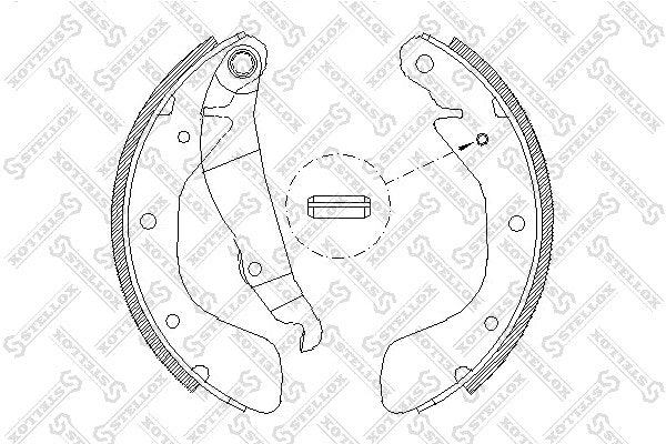 STELLOX OPEL Brake shoe set - 09196292